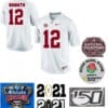 Alabama Crimson Tide #12 Joe Namath Football Jersey White