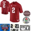 Alabama Crimson Tide #2 Derrick Henry Alabama Jersey Color Stitched Red