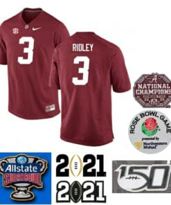 Alabama Crimson Tide #3 Calvin Ridley Jersey Football Red