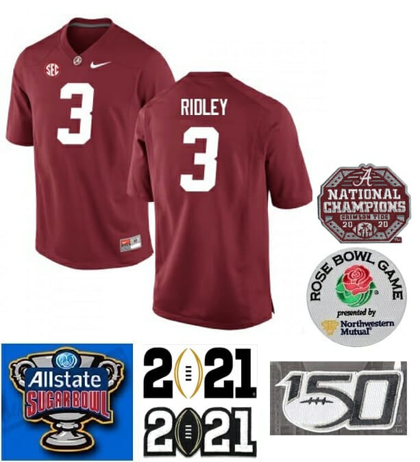 Alabama Crimson Tide #3 Calvin Ridley Jersey Football Red