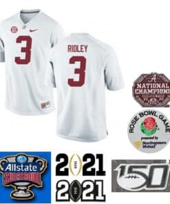 Alabama Crimson Tide #3 Calvin Ridley Alabama Jersey Football White