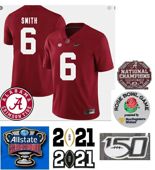 Alabama Crimson Tide #6 DeVonta Smith College Football Jersey Red