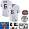 Alabama Crimson Tide #6 DeVonta Smith College Football Jersey White