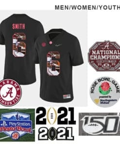 Alabama Crimson Tide #6 DeVonta Smith Football Jersey Black