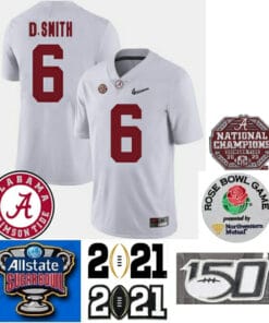 Alabama Crimson Tide #6 DeVonta Smith Football Jersey White
