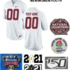 New Custom Alabama Jersey Alabama Crimson Tide Football White