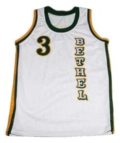 Alternative view of Allen Iverson Bethel High School Basketball Jersey Sewn White