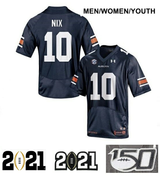 Auburn Tigers #10 Bo Nix Jersey Football