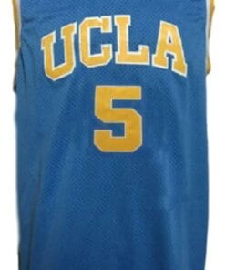 Alternative view of Baron Davis #5 Custom College Basketball Jersey New Sewn Blue
