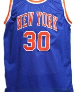 Alternative view of Bernard King #30 New York Basketball Jersey Sewn Blue