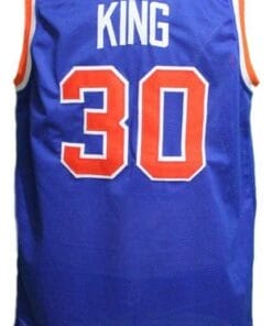 Bernard King #30 New York Basketball Jersey Sewn Blue