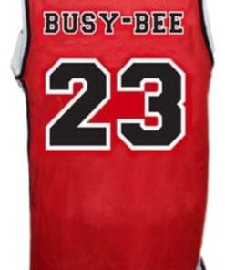 Busy-Bee #23 Sunset Park Movie Basketball Jersey New Sewn Red