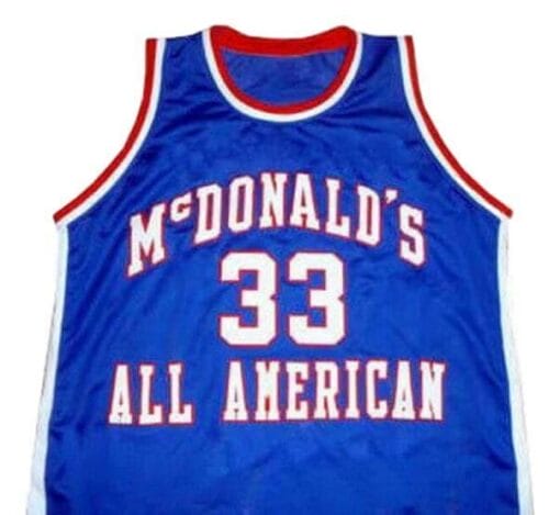 Chris Webber McDonald's All American Basketball Jersey Sewn Blue - Image 2
