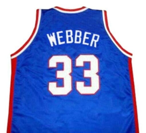 Chris Webber McDonald's All American Basketball Jersey Sewn Blue