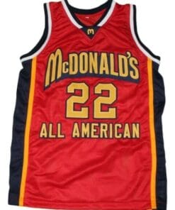 Alternative view of Carmelo Anthony #22 McDonald's All American New Basketball Jersey Red