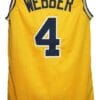 Chris Webber #4 Custom College Basketball Jersey New Sewn Yellow