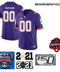 Clemson Tigers #16 Trevor Lawrence Jersey Legend Stitched Football Purple