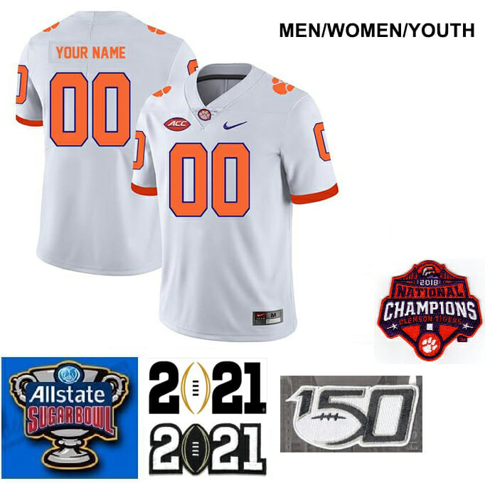 Clemson Tigers #16 Trevor Lawrence Legend Stitched Football Jersey White