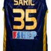Dario Saric #35 KK Zagreb Croatia Basketball Jersey New Sewn Navy Blue