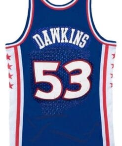 Darryl Dawkins #53 Philadelphia Basketball Jersey Sewn Blue