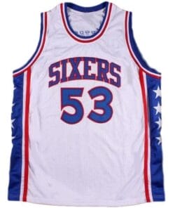 Darryl Dawkins Philadelphia Basketball Jersey White 1