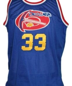 David Thompson 33 Denver Aba Retro Basketball Jersey Blue 1
