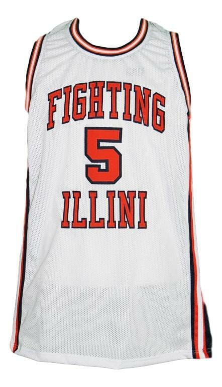 Deron Williams #5 Custom College Basketball Jersey White