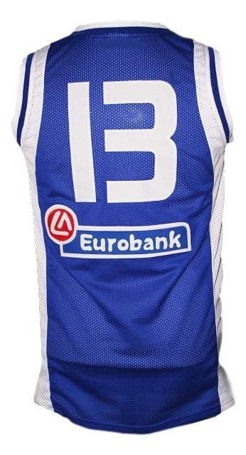 Dimitris Diamantidis #13 Greece Custom Basketball Jersey Blue