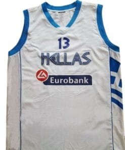 Dimitris Diamantidis #13 Greece Custom Basketball Jersey White