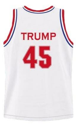 Donald Trump #45 Team USA Basketball Jersey White