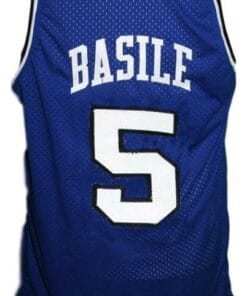 Gianluca Basile #5 Italia Basketball Jersey Blue