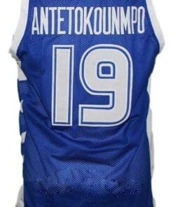 Giannis Antetokounmpo #19 Greece Basketball Jersey Blue