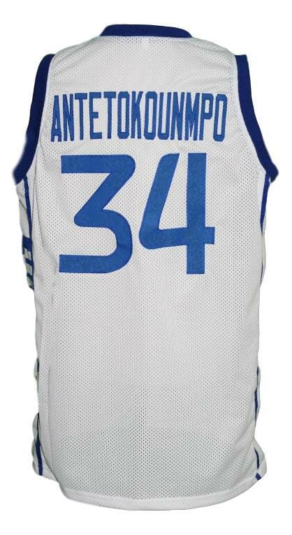 Giannis Antetokounmpo #34 Greece Basketball Jersey White