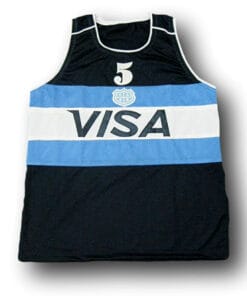 Alternative view of Manu Ginobili #5 Visa Team Argentina Basketball Jersey Navy Blue
