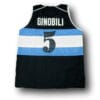Manu Ginobili #5 Visa Team Argentina Basketball Jersey Navy Blue
