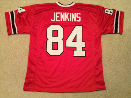 UNSIGNED CUSTOM Sewn Stitched Alfred Jenkins Red Jersey