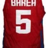 J.J.Barea #5 Puerto Rico Custom Basketball Jersey Red