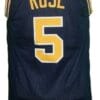 Jalen Rose #5 College Basketball Jersey Navy Blue