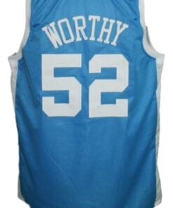 James Worthy #52 College Basketball Jersey Sewn Light Blue