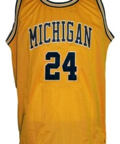 Jimmy King #24 College Retro Basketball Jersey Sewn Gold