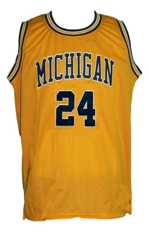Jimmy King #24 College Retro Basketball Jersey Sewn Gold