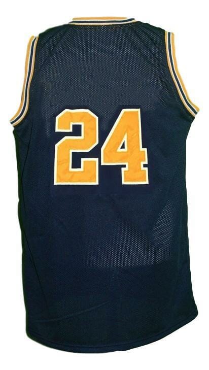 Jimmy King #24 College Retro Basketball Jersey Sewn Navy Blue