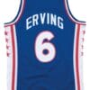 Julius Erving DrJ #6 Philadelphia Basketball Jersey Sewn Blue