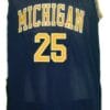 Jun Howard #25 College Basketball Jersey Sewn Navy Blue
