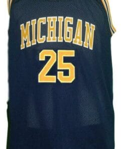 Jun Howard #25 College Basketball Jersey Sewn Navy Blue