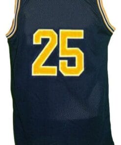 Alternative view of Jun Howard #25 College Basketball Jersey Sewn Navy Blue