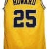 Juwan Howard #25 Custom College Basketball Jersey New Sewn Yellow