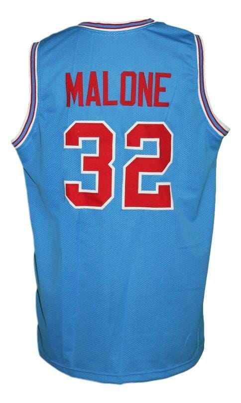 Karl Malone #32 College Basketball Jersey Sewn Light Blue