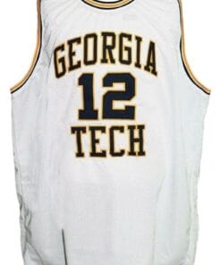Kenny Anderson 12 Custom College Basketball Jersey White 1