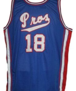 Alternative view of Killa Smuv #18 Pros Basketball Jersey Sewn Blue
